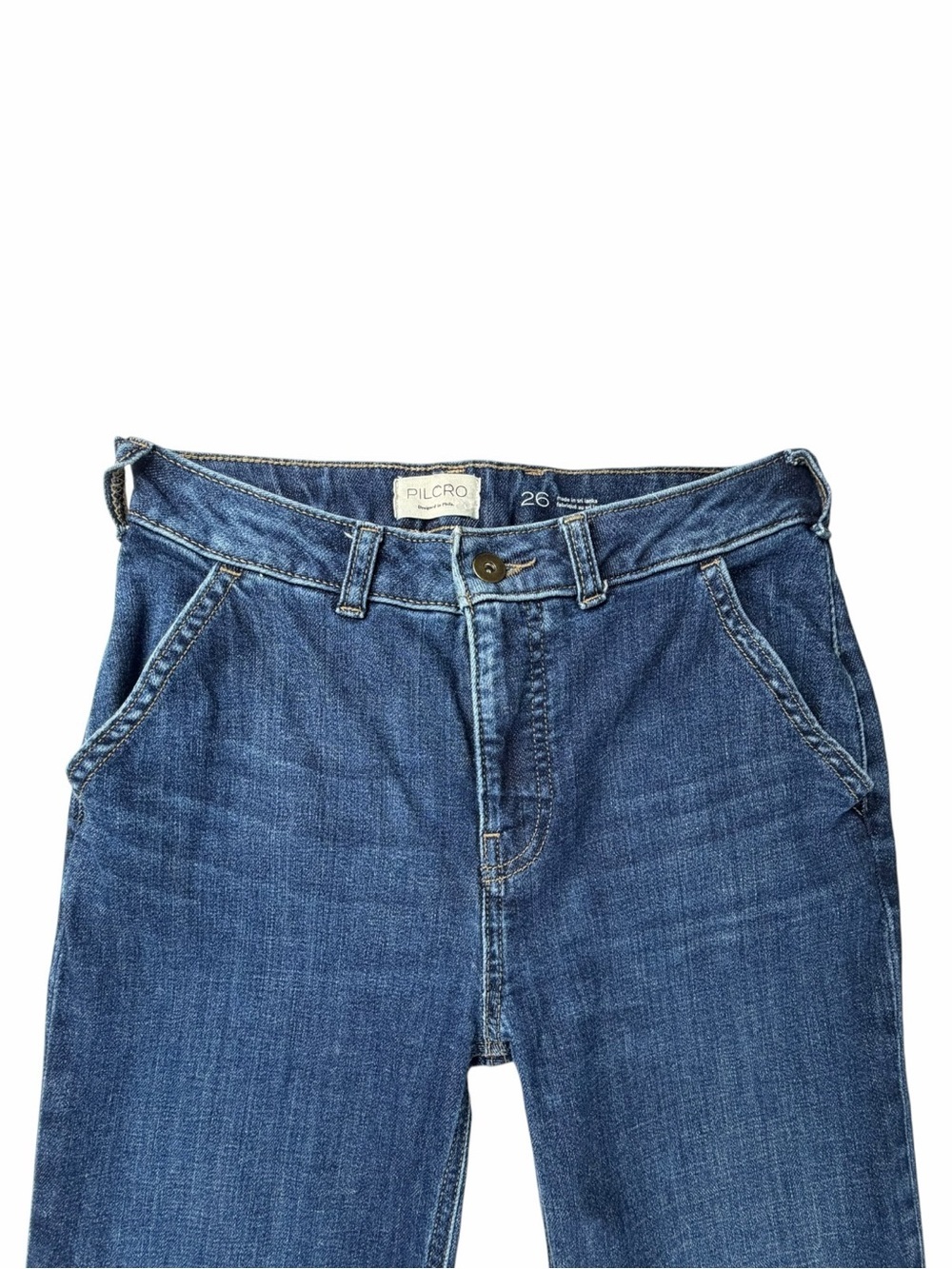 Pilcro Dark Blue Wide-Leg Jeans - Picture 6 of 9